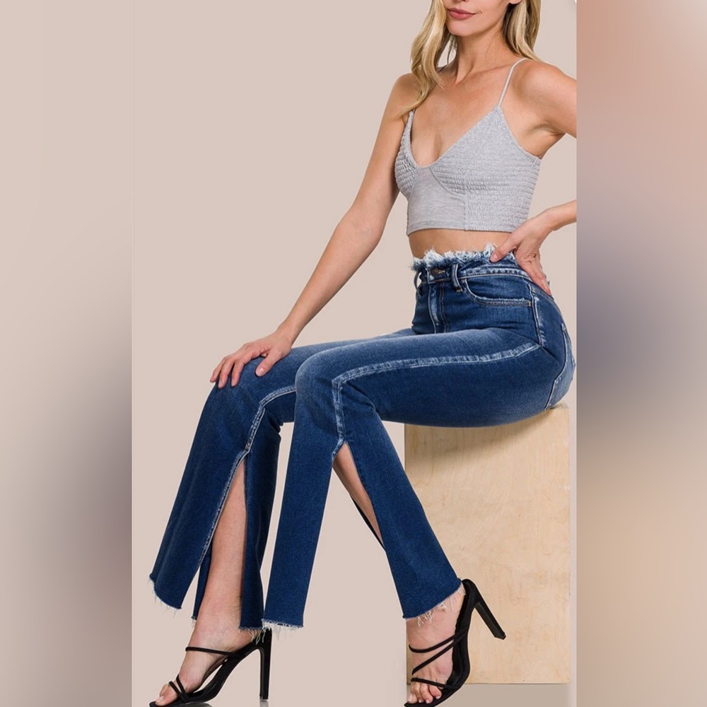 Zenana Outfitters Blue Flare Jeans